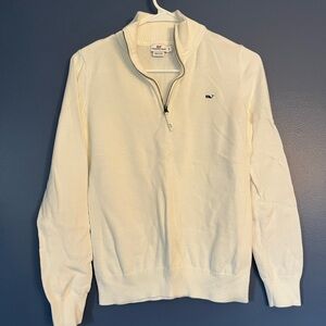 Vineyard Vine, quarter zip, white sweater,  size small
